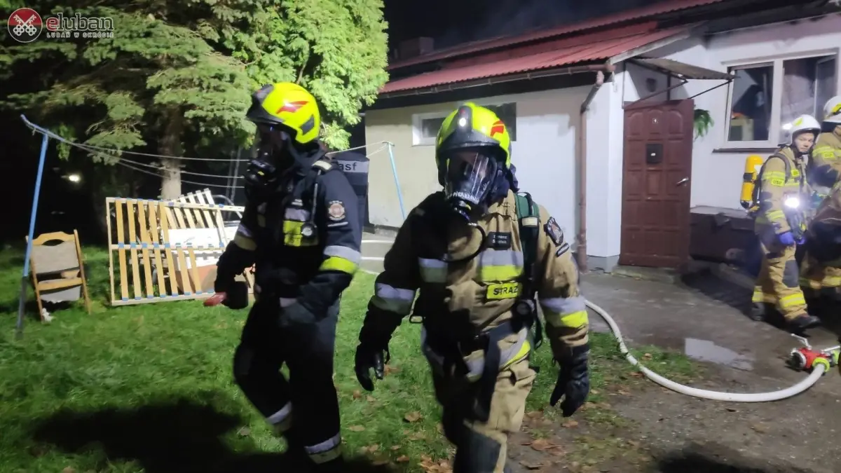 Strażacy na miejscu zdarzenia