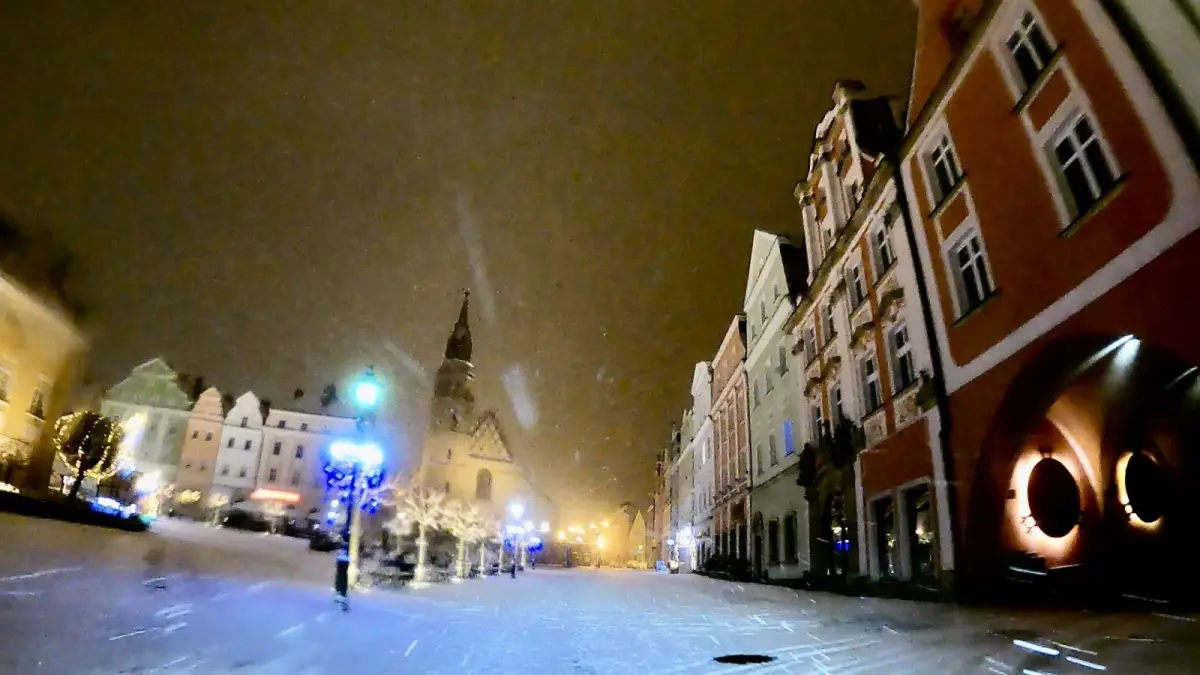Bolesławiec: zima w natarciu