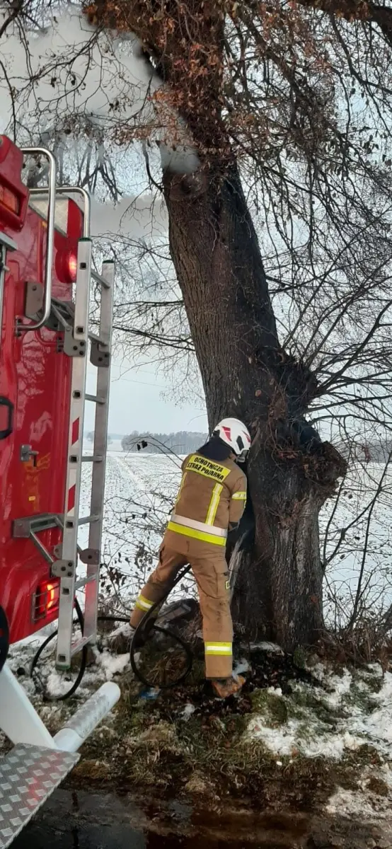 Fire service operation between Żeliszów and Raciborowice