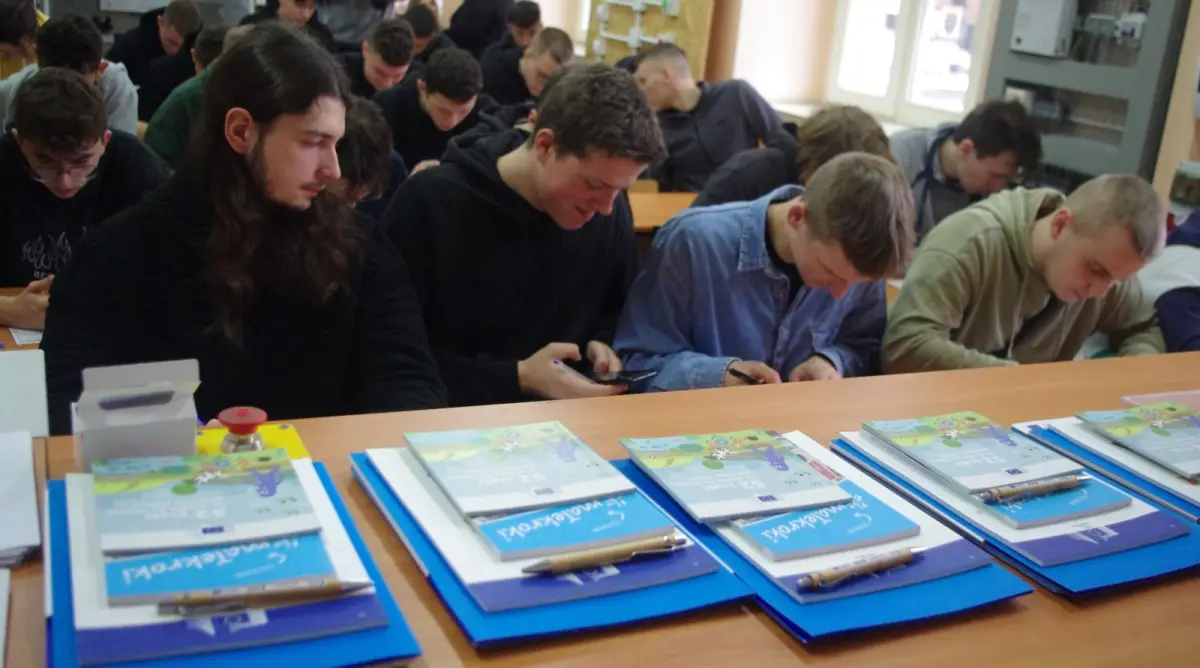 Lekcja o Unii w Zespole Szkół Elektryczno-Mechanicznych w Legnicy