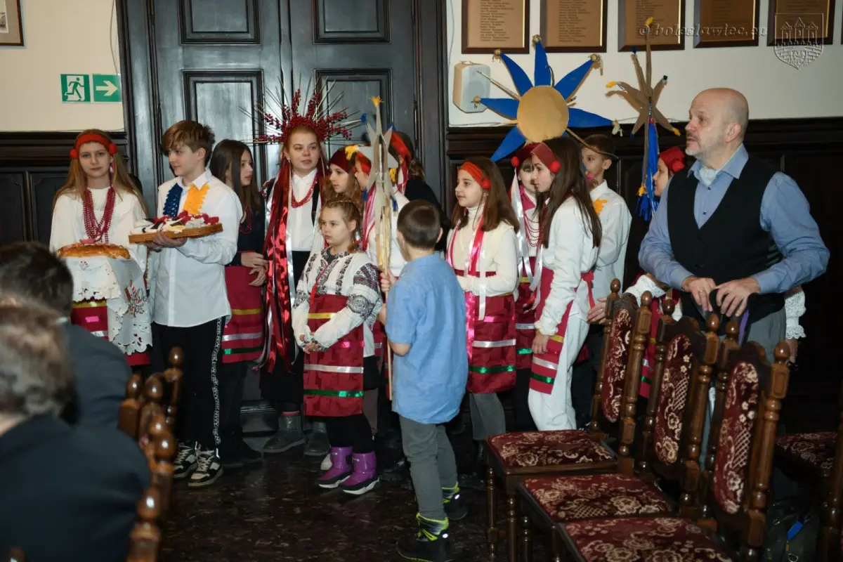 Ukrainian youth at the Bolesławiec City Council session