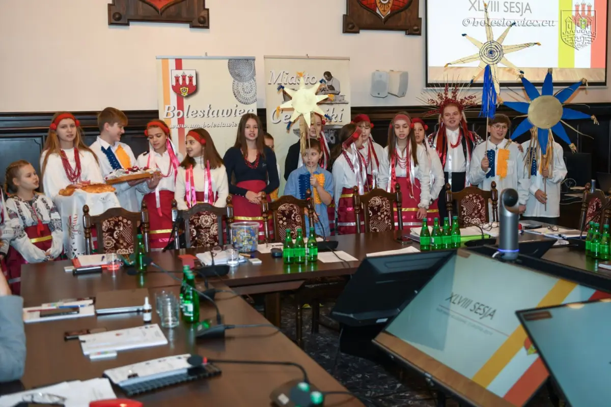Ukrainian youth at the Bolesławiec City Council session