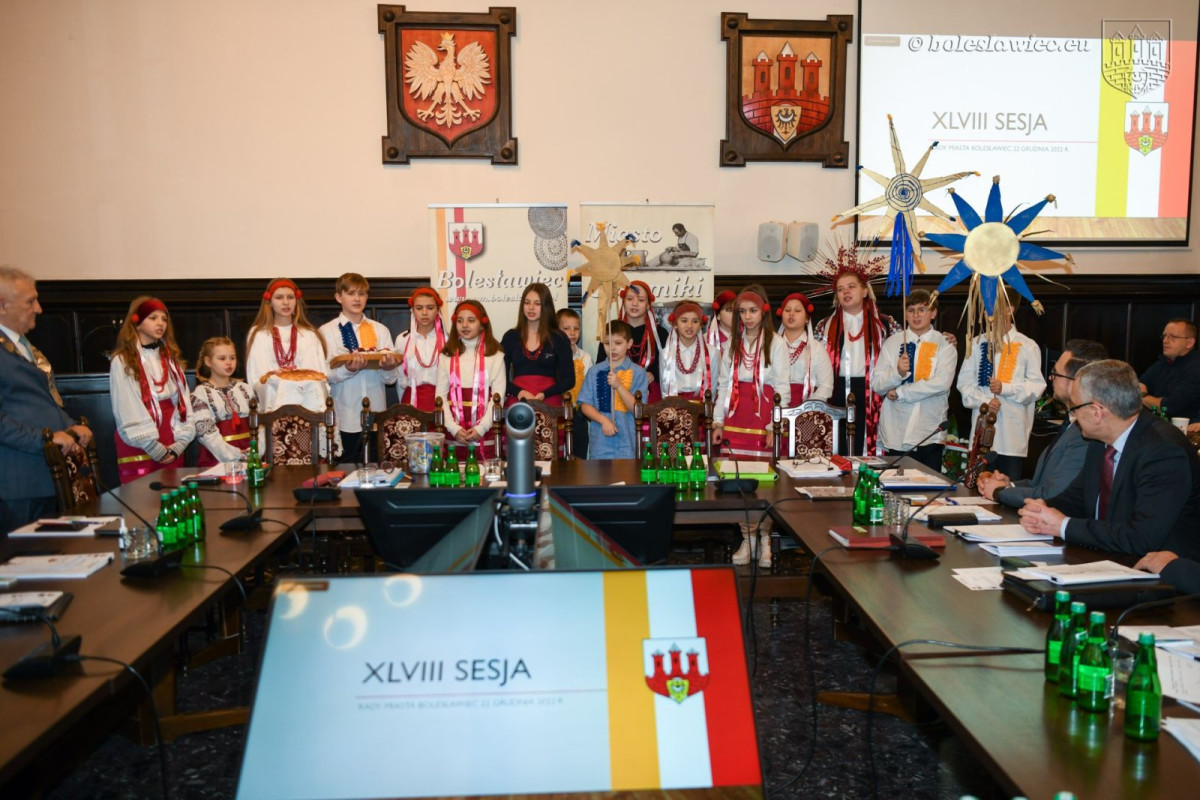 Ukraińska młodzież na sesji Rady Miasta w Bolesławcu