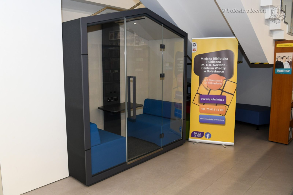 Kabina akustyczna w Centrum Wiedzy w Bolesławcu