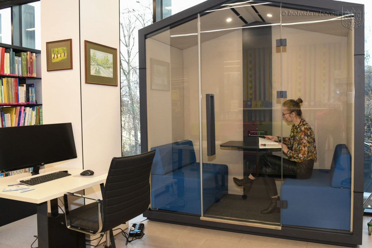 Kabina akustyczna w Centrum Wiedzy w Bolesławcu