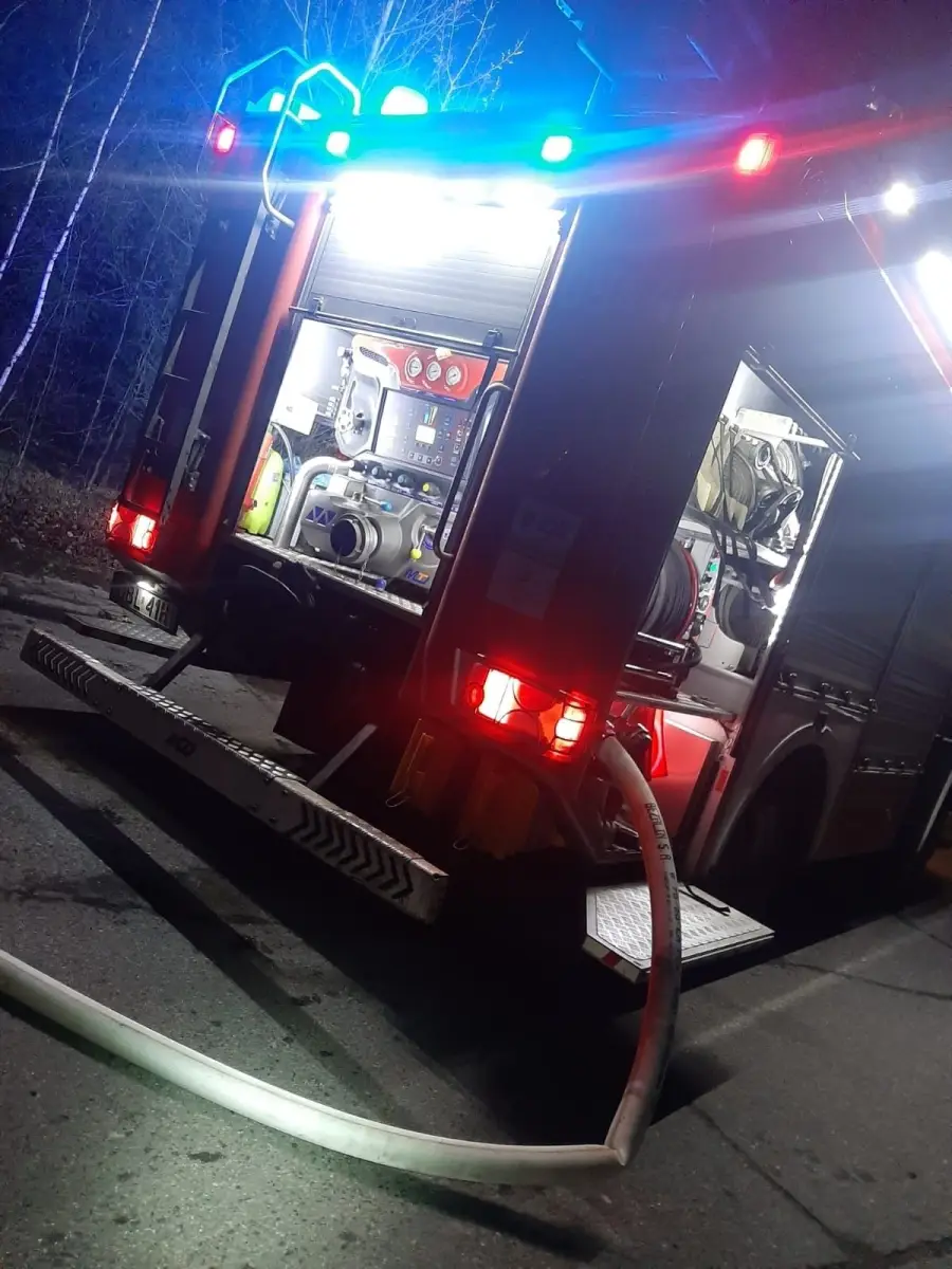 Akcja straży pożarnej na strefie