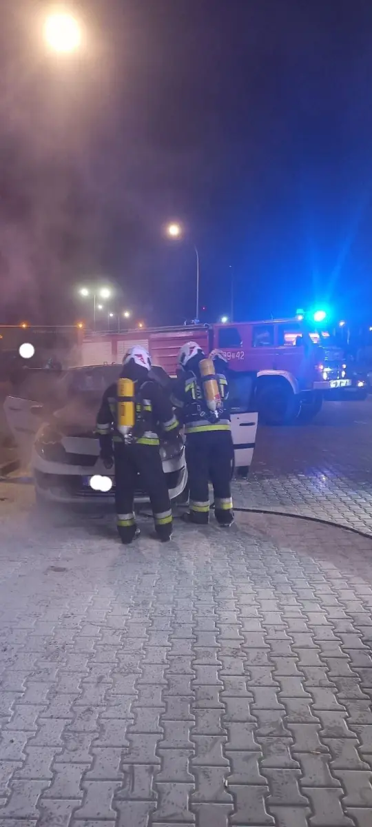 Akcja straży pożarnej w strefie