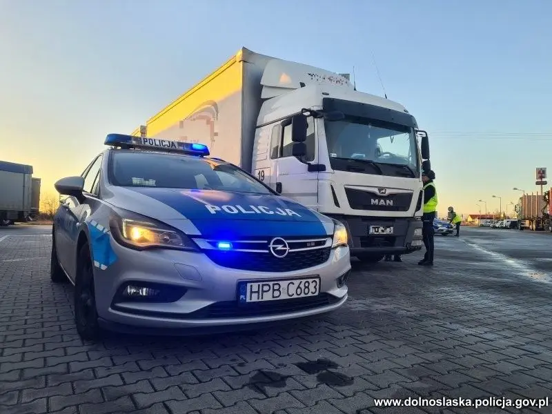 Akcja policji na A4