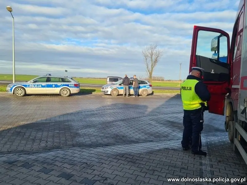 Akcja policji na A4