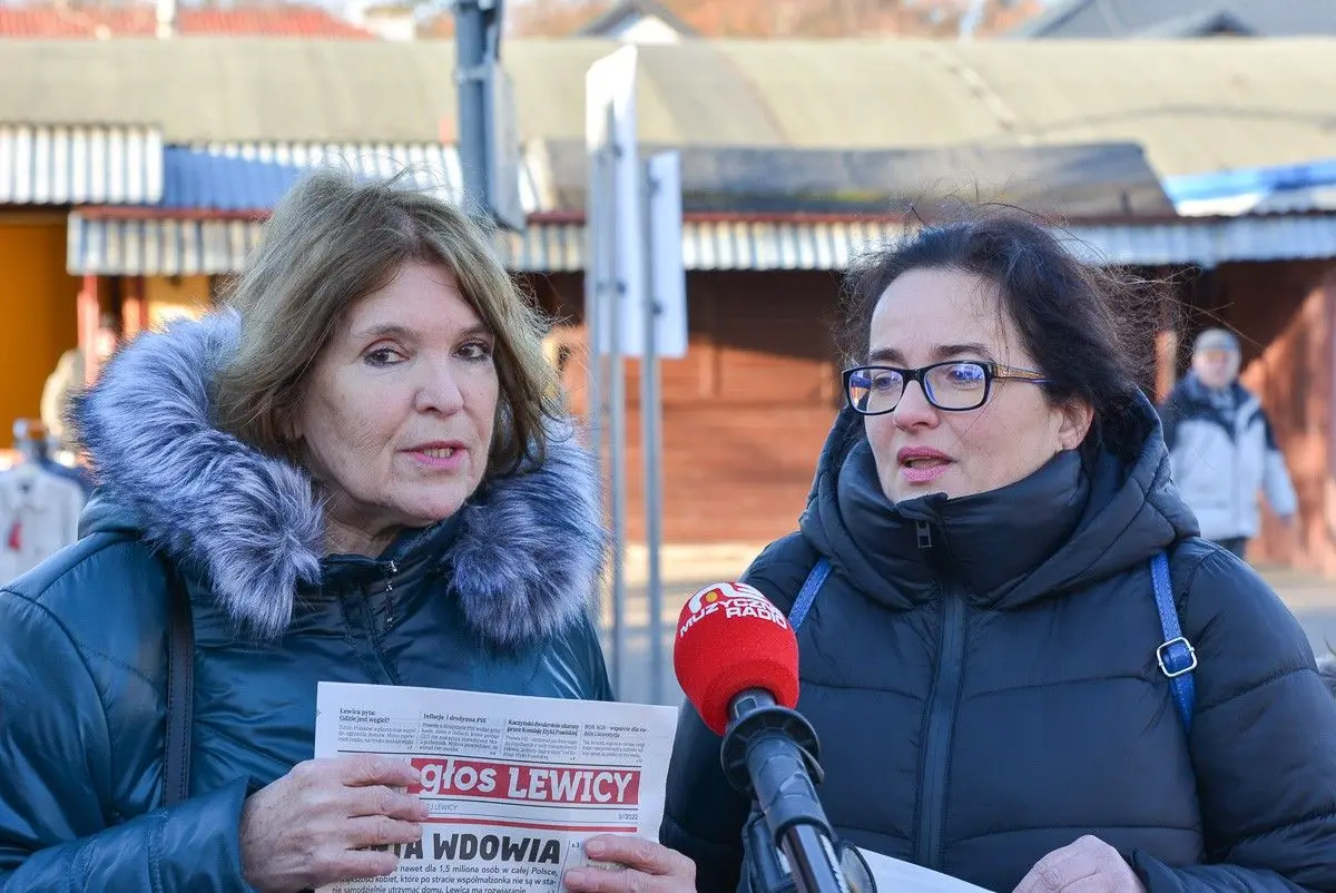 Posłanki Nowej Lewicy Małgorzata Sekuła-Szmajdzińska i Anita Kucharska-Dziedzic w Bolesławcu