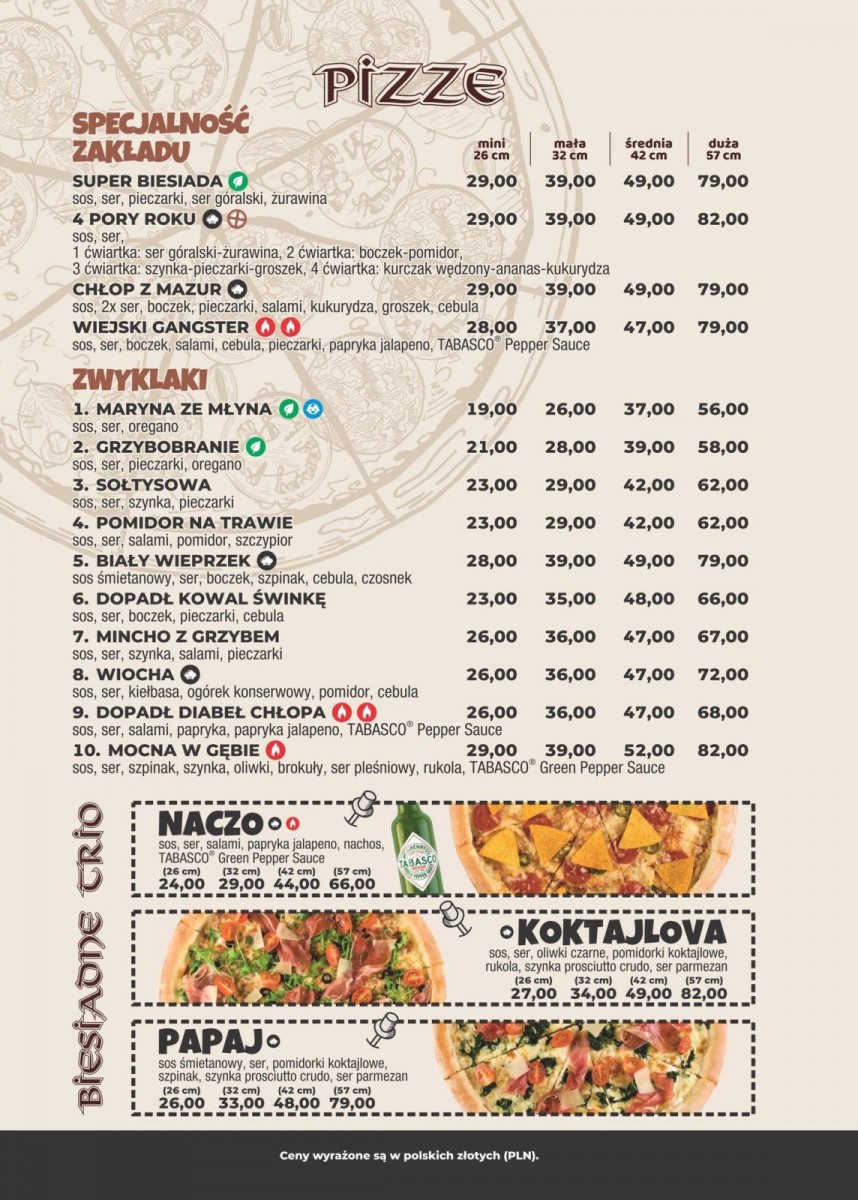 Menu i Promocje Biesiadowo Bolesławiec