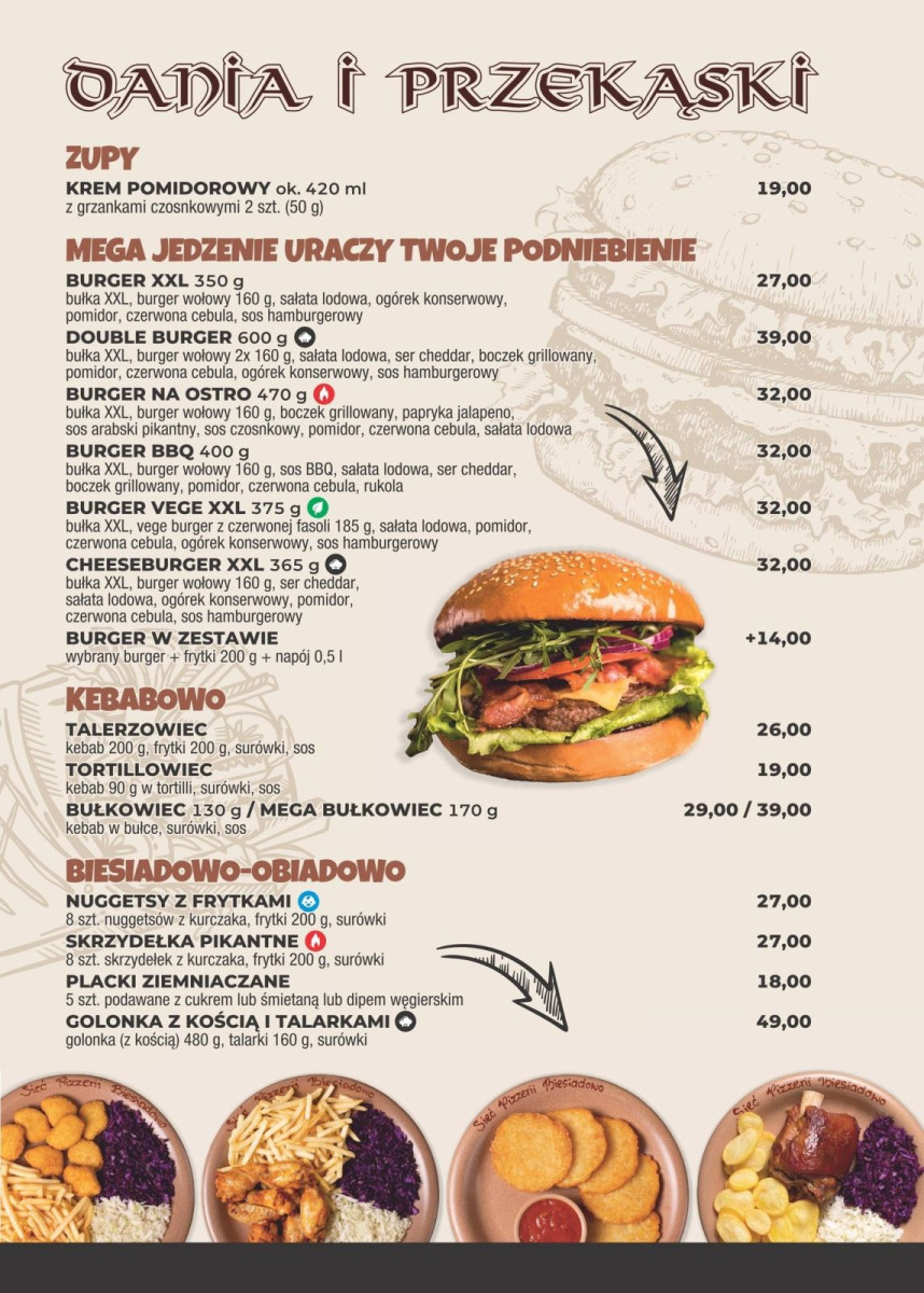 Menu i Promocje Biesiadowo Bolesławiec