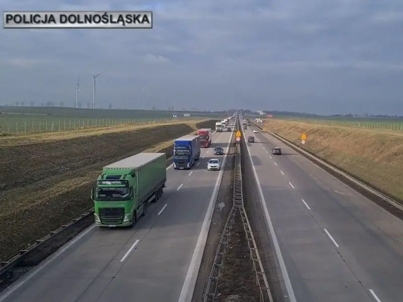 Działania policji na A4