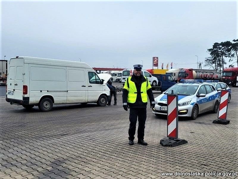 Działania policji na A4