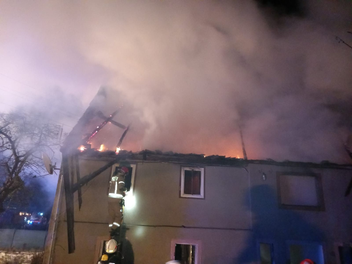 Pożar w Godzieszowie