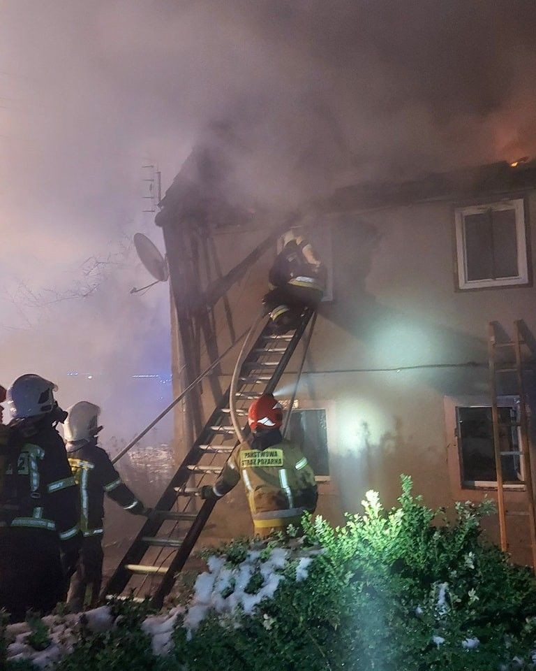 Pożar w Godzieszowie