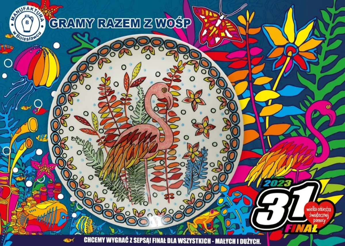 Wyjątkowa kolekcja talerzy z grafikami Jurka Owsiaka powstała w Manufakturze w Bolesławcu