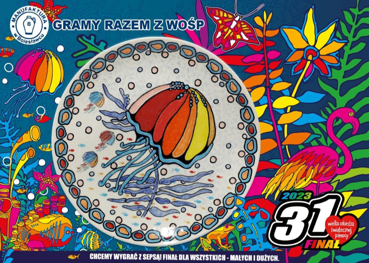 Wyjątkowa kolekcja talerzy z grafikami Jurka Owsiaka powstała w Manufakturze w Bolesławcu