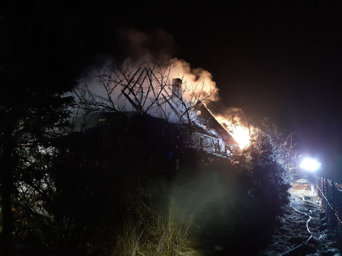 Pożar w Godzieszowie