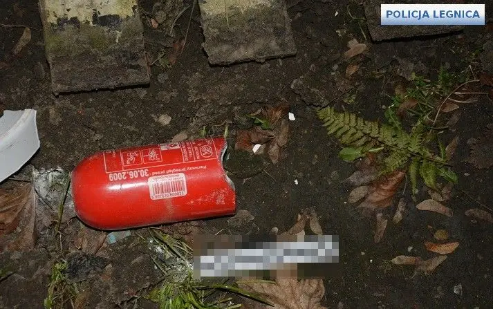 Rozbite szyby i przedmioty, których używał wandal