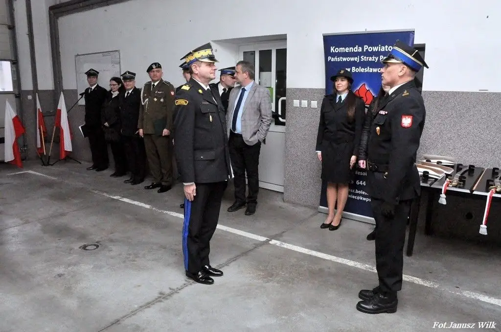 Uroczystość w Komendzie Powiatowej PSP w Bolesławcu
