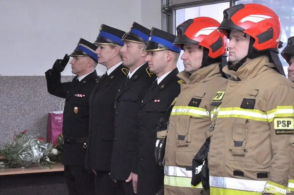 Uroczystość w Komendzie Powiatowej PSP w Bolesławcu