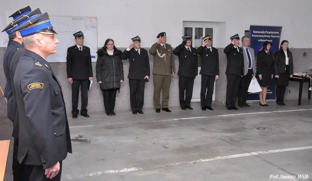 Uroczystość w Komendzie Powiatowej PSP w Bolesławcu