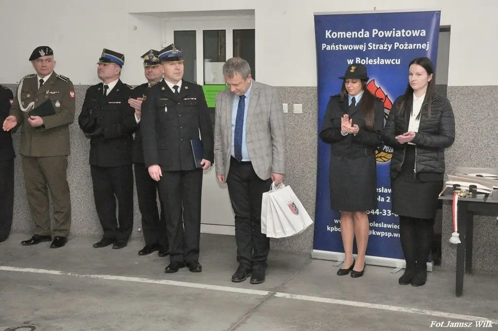 Uroczystość w Komendzie Powiatowej PSP w Bolesławcu