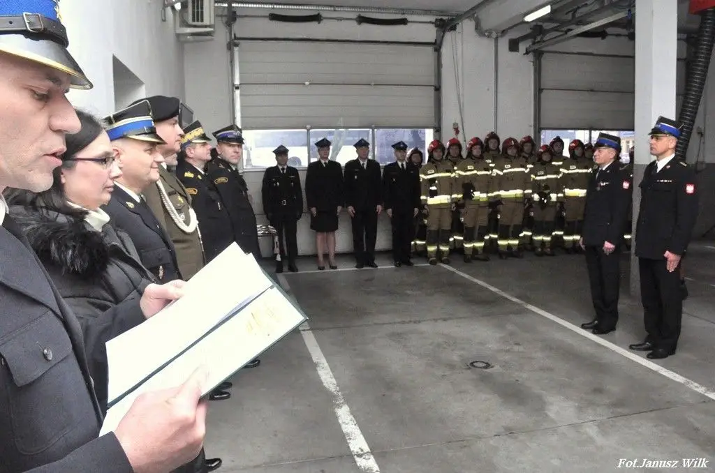 Uroczystość w Komendzie Powiatowej PSP w Bolesławcu