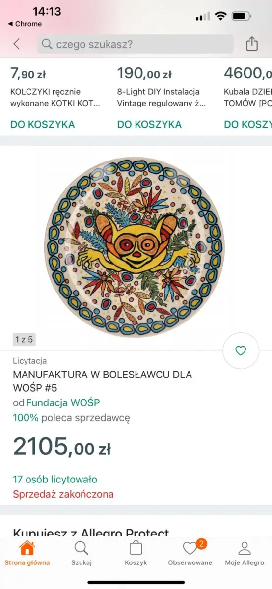 Aukcje w serwisie Allegro