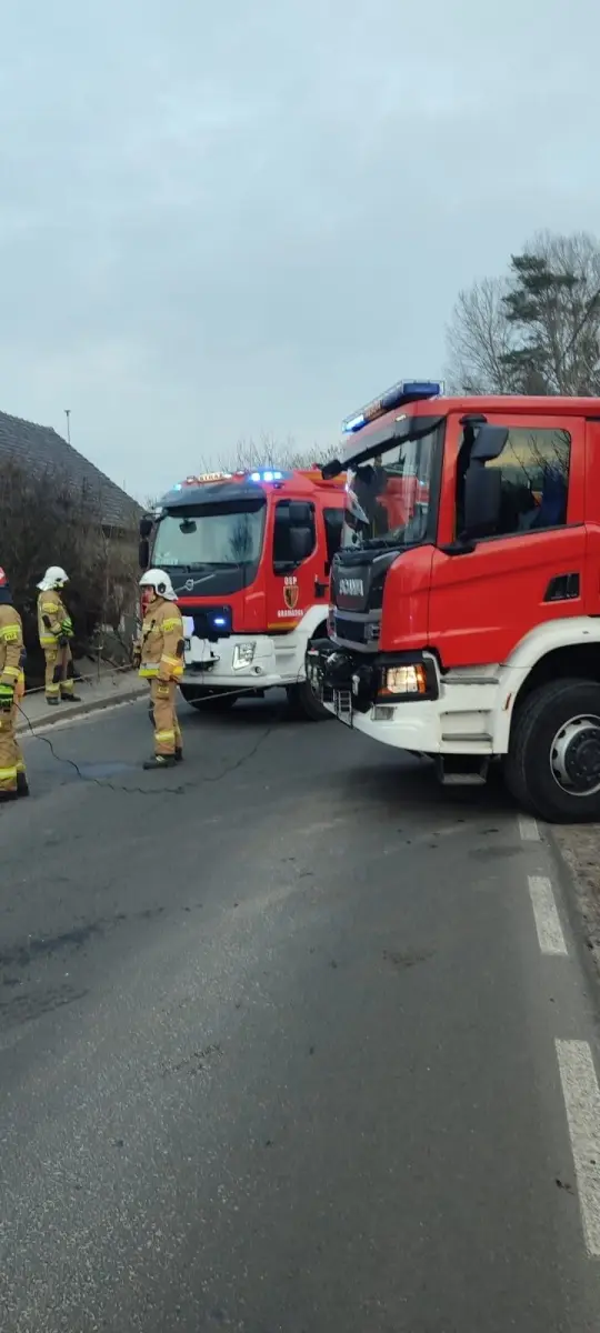Działania strażaków z Gromadki