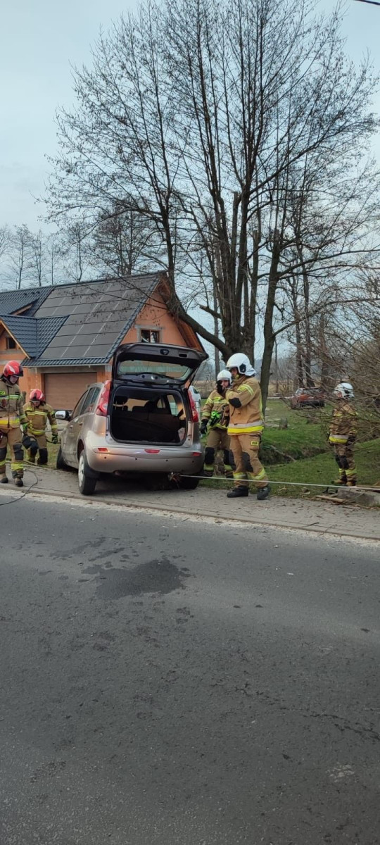 Działania strażaków z Gromadki