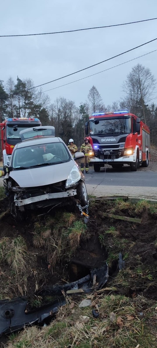 Działania strażaków z Gromadki