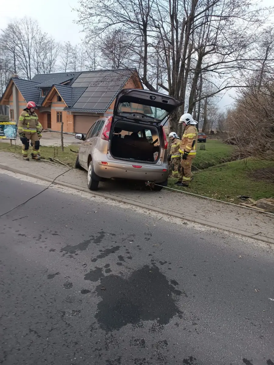 Działania strażaków z Gromadki