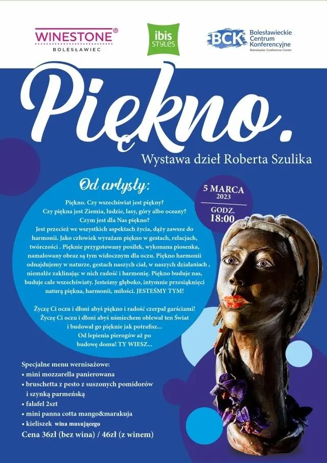 Wernisaż wystawy dzieł Roberta Szulika w Winestone Bolesławiec