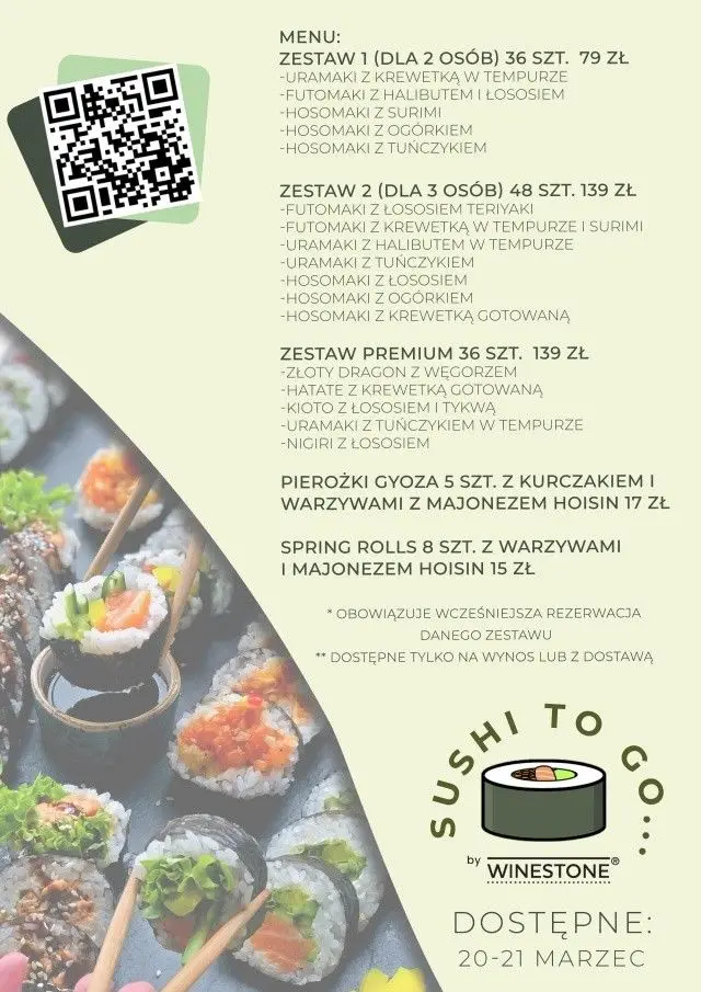 Sushi w Winestone Bolesławiec