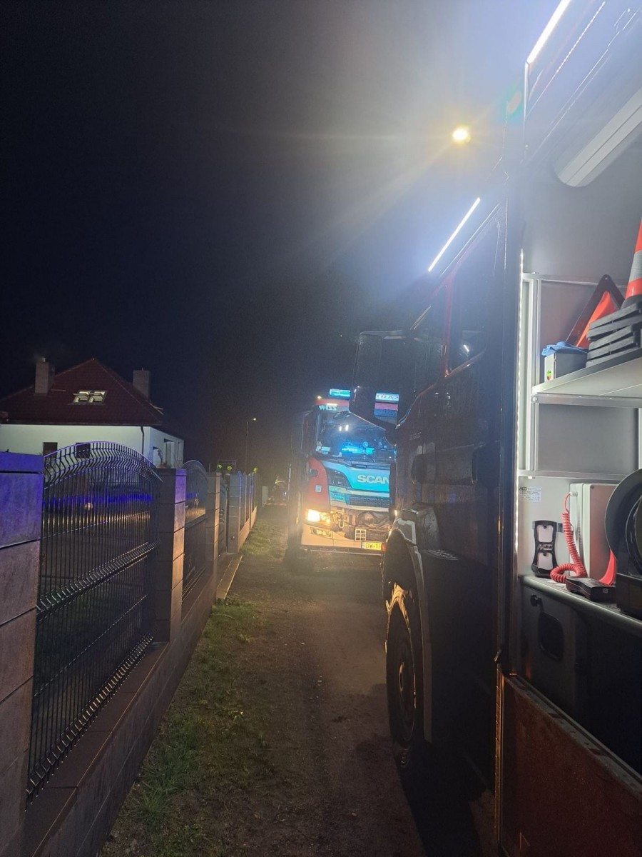 Wieczorny pożar w Krzyżowej