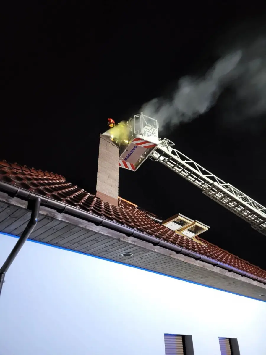 Wieczorny pożar w Krzyżowej