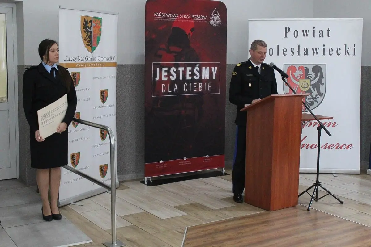 Uroczyste przekazanie promes dla jednostek OSP z powiatu bolesławieckiego, lwóweckiego i karkonoskiego