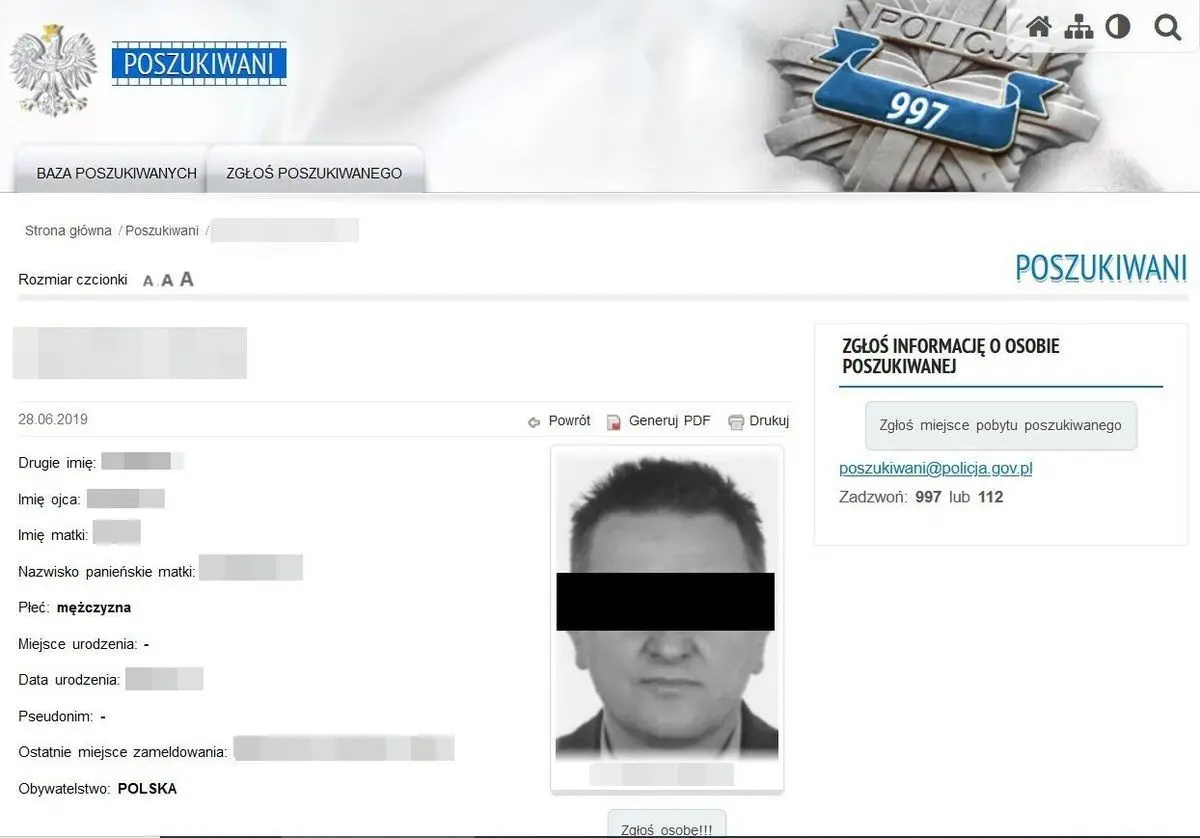 Materiały policji