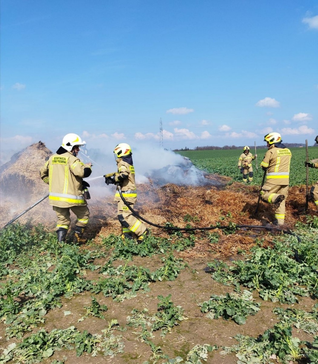 Pożar między Starymi Jaroszowicami a Wartowicami