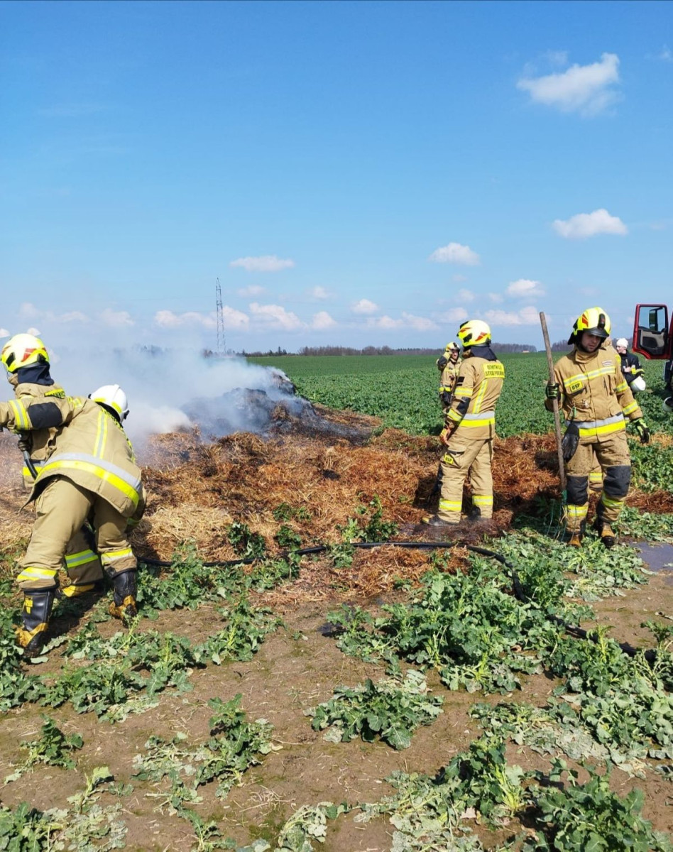 Pożar między Starymi Jaroszowicami a Wartowicami