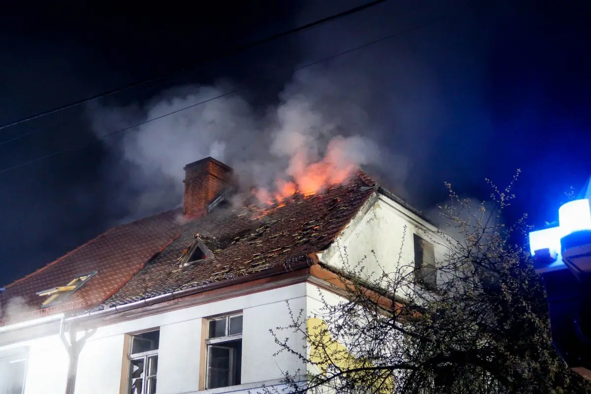 Pożar przy ul. Lipowej w Bolesławcu