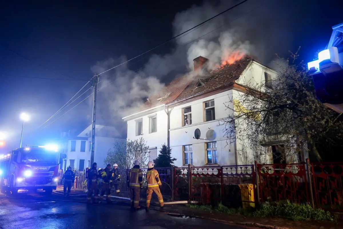Pożar przy ul. Lipowej w Bolesławcu