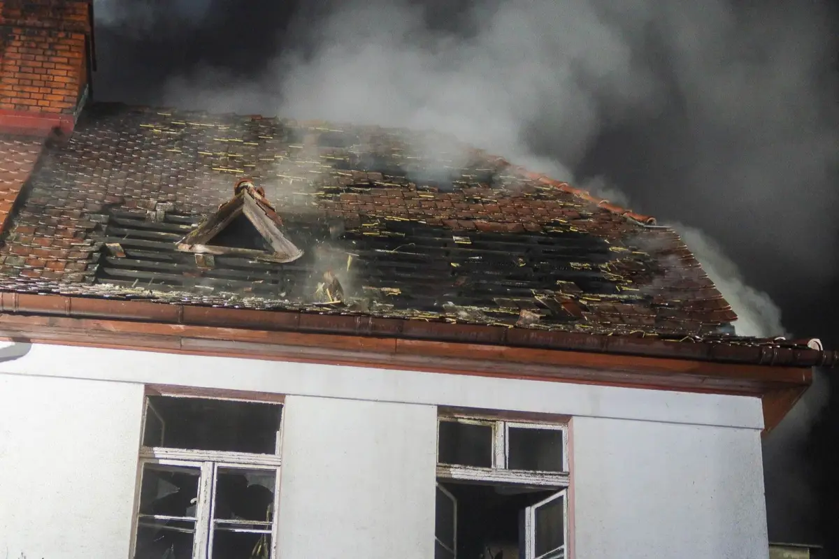 Pożar przy ul. Lipowej w Bolesławcu