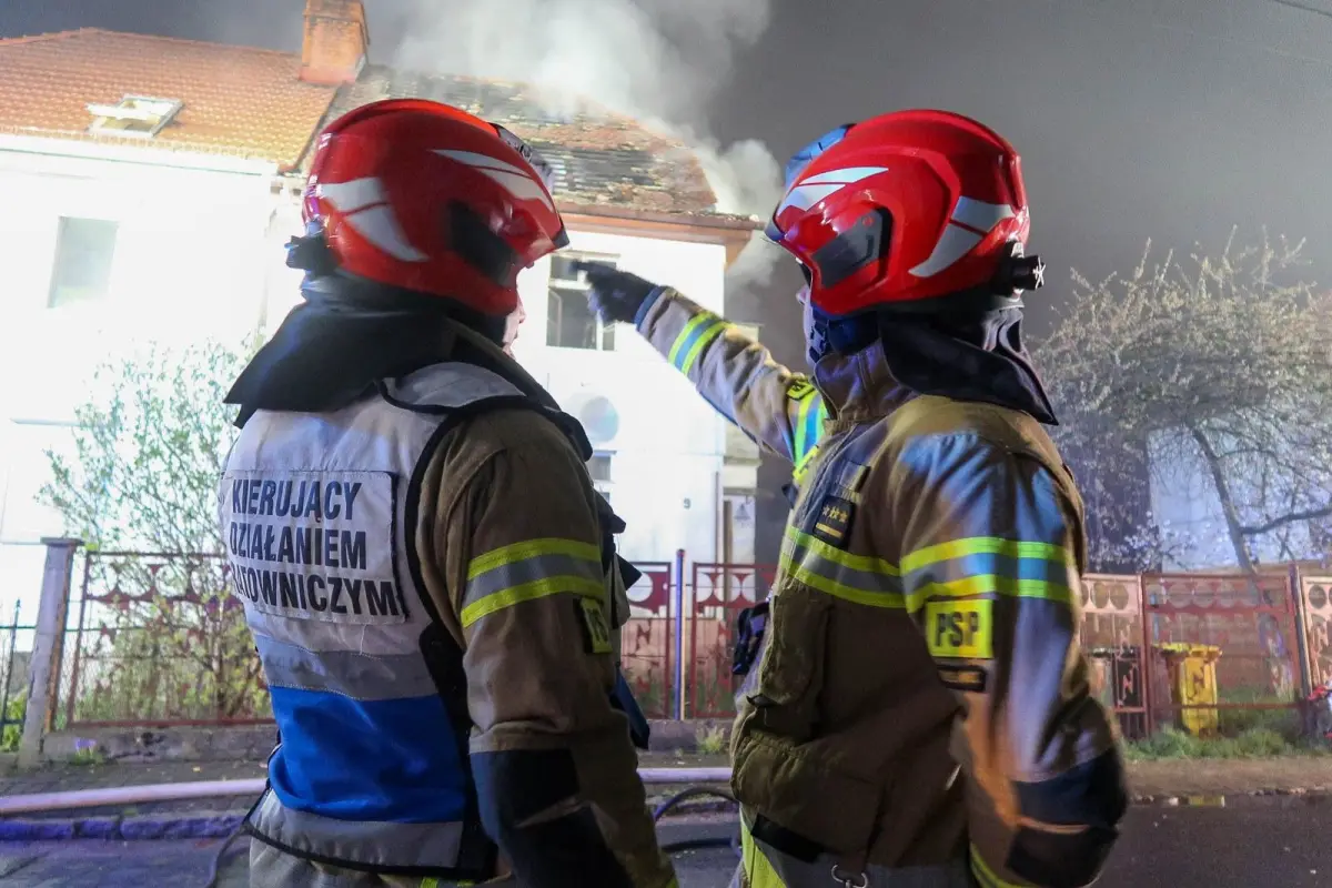 Pożar przy ul. Lipowej w Bolesławcu