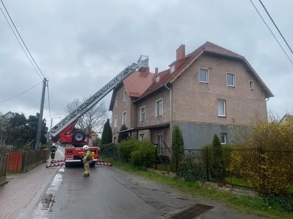 Akcja straży pożarnej w Gromadce
