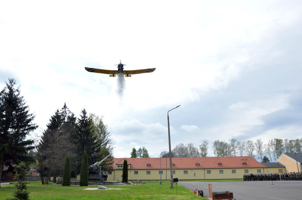 Alarm pożarowy w jednostce wojskowej w Bolesławcu