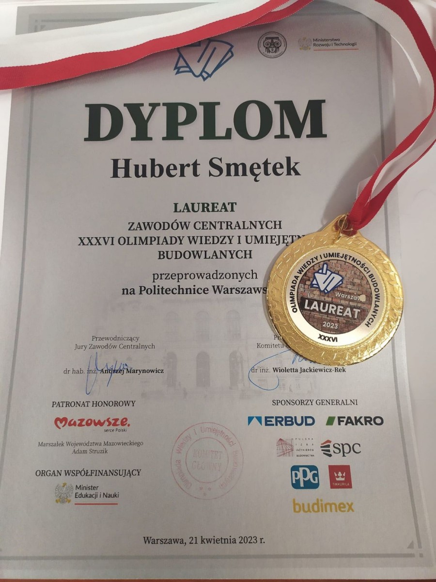 Sukcesy uczennic i uczniów bolesławieckiej „Budowlanki”