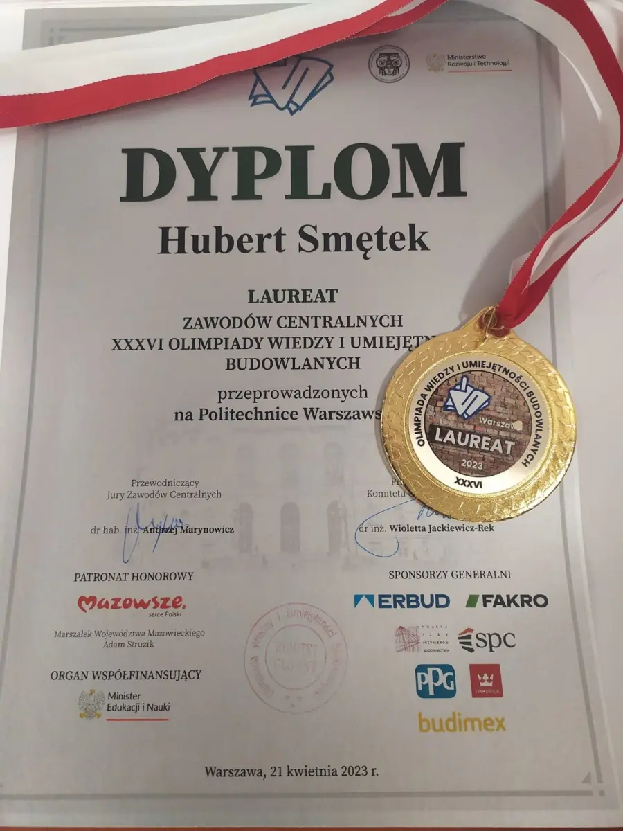 Sukcesy uczennic i uczniów bolesławieckiej „Budowlanki”